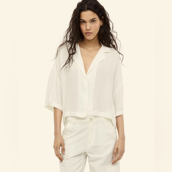 NWOT H&M Oversized Resort Shirt. XS - Picture 1 of 10
